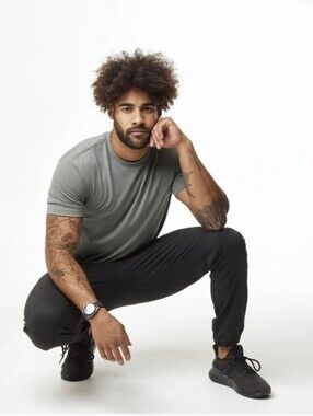 Fresh Clean Threads Recycled Stretch Joggers Jogger Track Athletic Pants Black L